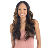 Mayde Beauty Human Hair Blend Mocha Glueless HD Lace Front Wig - VANILLA